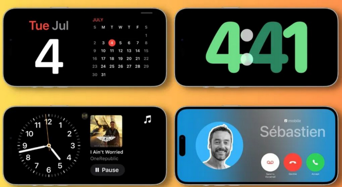 田林苹果手机维修分享iOS17横屏充电待机显示有什么好处 