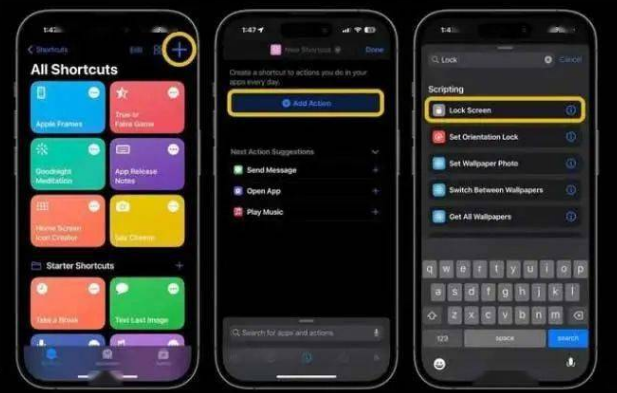 田林苹果14锁屏维修店分享iPhone14升级iOS16.4后如何创建锁屏快捷方式 