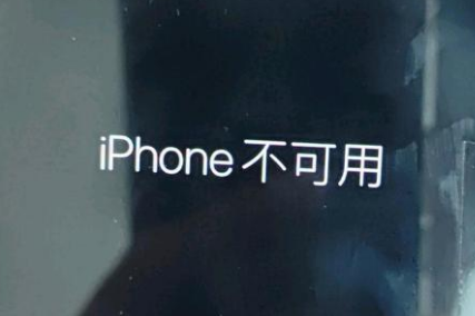 田林苹果服务网点分享锁屏界面显示“iPhone 不可用”如何解决 